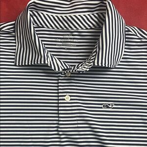 Vineyard Vines Boys Navy and White Polo